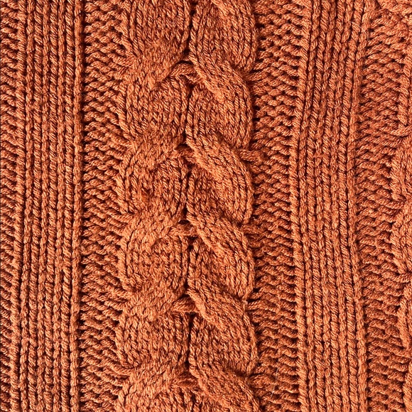 Elan Rust Cable Knit Turtleneck Sweater - Picture 6 of 6